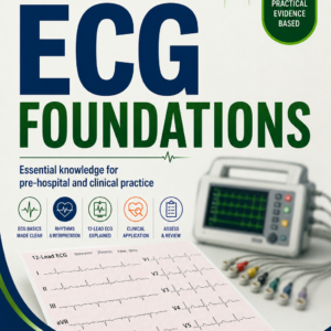 ECG Foundations educational book introducing ECG interpretation for emergency care professionals.